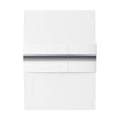 Monogram zwarte lijn en Button Uitnodigingen Wikkel (Achterkant Voorbeeld)