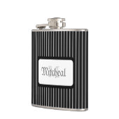 Monogram zwarte maatkolf heupfles (Links)