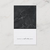 Monogram | Zwarte marmer | Lux Visitekaartje (Achterkant)