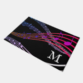 Monogram zwarte MUZIEKNOTEN Deurmat (Schuin)
