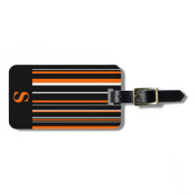 Monogram Zwarte Oranje Barcode Streep