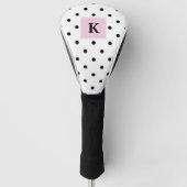 Monogram zwarte poladots golfheadcover (Voorkant)