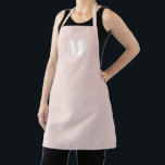 Monogram zwarte roze aangepast initiaal minimalist schort<br><div class="desc">Monogram blush roze wit custom initiaal minimalistisch Schort. Zeer geschikt voor koks,  koks,  aardewerk,  keramiek,  ambachten,  werk,  keuken,  bakken,  bbq,  grill,  en ook bedrijven en winkels,  enz</div>