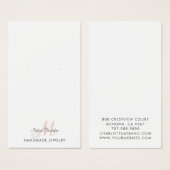 Monogram zwarte roze die juwelen tentoonstellen Ka Visitekaartje (Voorkant /achterkant)