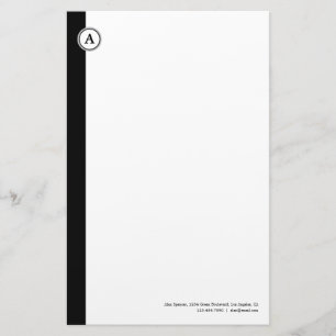 Monogram Zwarte Stationery Briefpapier