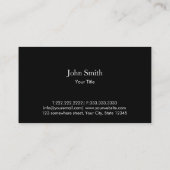 Monogram zwarte stip donker Visitekaartje (Achterkant)