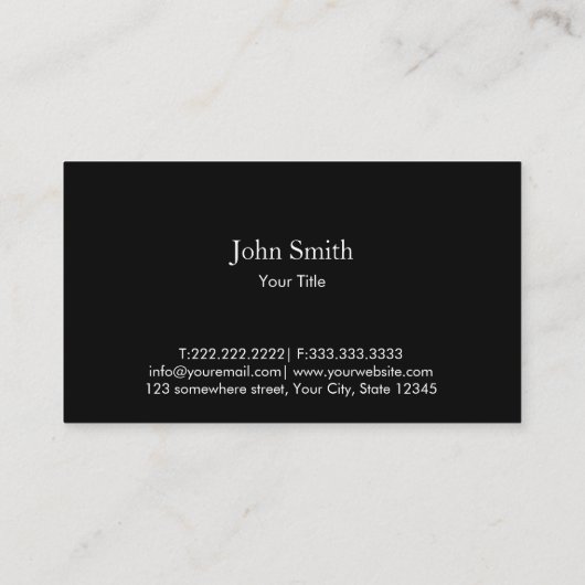 Monogram zwarte stip donker Visitekaartje (Achterkant)