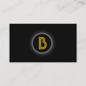 Monogram zwarte stip donker Visitekaartje (Voorkant)