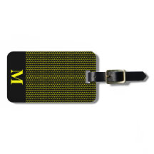 Monogram Zwarte Stippen op Geel