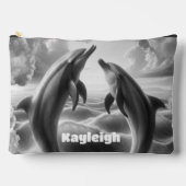 Monogram Zwarte & Witte Dolfijnen Oceaan | Etui (Voorkant)