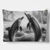 Monogram Zwarte & Witte Dolfijnen Oceaan | Etui (Achterkant)