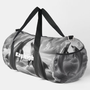 Monogram Zwarte & Witte Dolfijnen Oceaan   Plunjezak