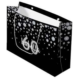 Monogram zwarte zilverdiamanten groot cadeauzakje