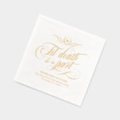 Monogram Zwirly Til Death Do Us Part Wedding Folie Servetten (Links)