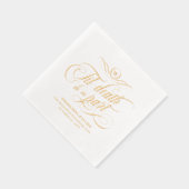 Monogram Zwirly Til Death Do Us Part Wedding Folie Servetten (Rechts)