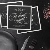 Monogram Zwirly Til Death Do Us Part Wedding Servet