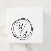 Monograma com duas letras bedankjes labels (In situ)