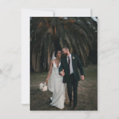 Monograma de Boda Invitaciones Elegantes con Foto Kaart (Achterkant)