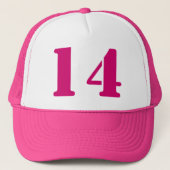 Monograma de encargo plantilla en blanco número 14 trucker pet (Voorkant)