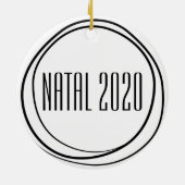 Monograma para casal Estilo Rústico Keramisch Ornament (Achterkant)