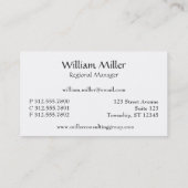 Monogramblauw Visitekaartje concave (Achterkant)