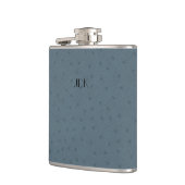 MonogramBlue Ostrich Leather Check Flask Heupfles (Links)