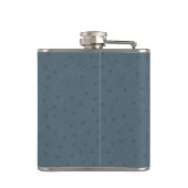 MonogramBlue Ostrich Leather Check Flask Heupfles (Achterkant)