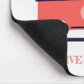 Monogramboeien van Cute Red Navy Fire Truck Engine Muismat (Hoek)