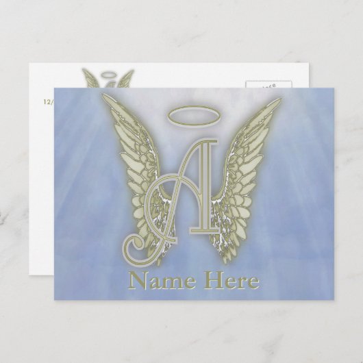 Monogrambrief A Briefkaart (Voorkant / Achterkant)