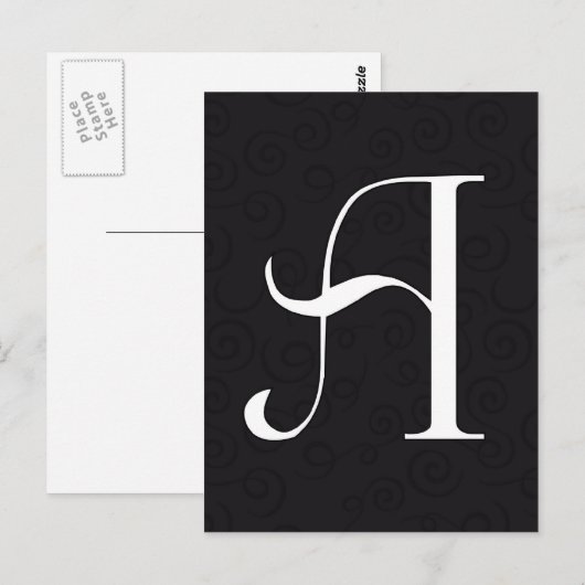 Monogrambrief A Briefkaart (Voorkant / Achterkant)