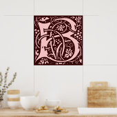 Monogrambrief B Poster (Keuken)