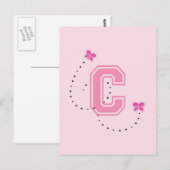 Monogrambrief C Briefkaart (Voorkant / Achterkant)