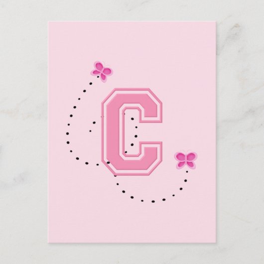 Monogrambrief C Briefkaart (Voorkant)