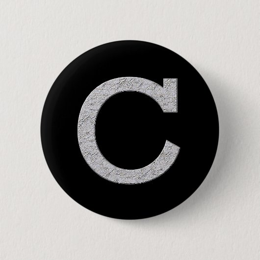 Monogrambrief C Ronde Button 5,7 Cm (Voorkant)