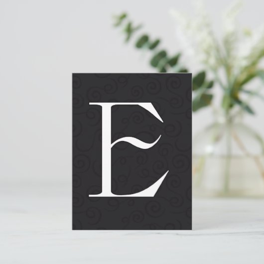 Monogrambrief E Briefkaart (Staand voorkant)