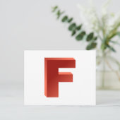 Monogrambrief F Briefkaart (Staand voorkant)