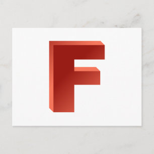 Monogrambrief F Briefkaart