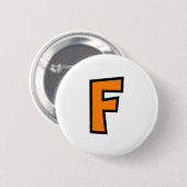 Monogrambrief F Ronde Button 5,7 Cm (Voorkant /achterkant)