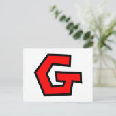 Monogrambrief G Briefkaart (Staand voorkant)