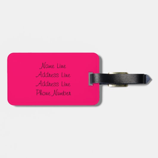 Monogrambrief H over frambozen Bagagelabel (Achterkant horizontaal)