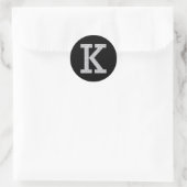 Monogrambrief K Ronde Sticker (Tas)