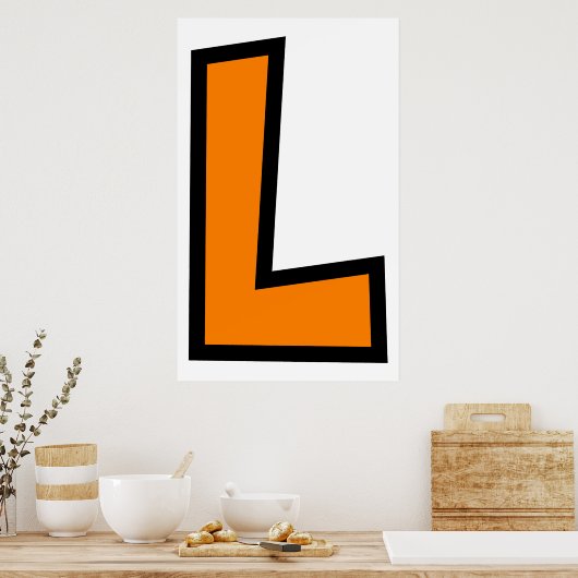 Monogrambrief L Poster (Keuken)