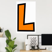 Monogrambrief L Poster (Thuiskantoor)