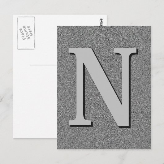 Monogrambrief N Briefkaart (Voorkant / Achterkant)