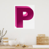 Monogrambrief P Poster (Keuken)
