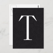 Monogrambrief T Briefkaart (Voorkant / Achterkant)