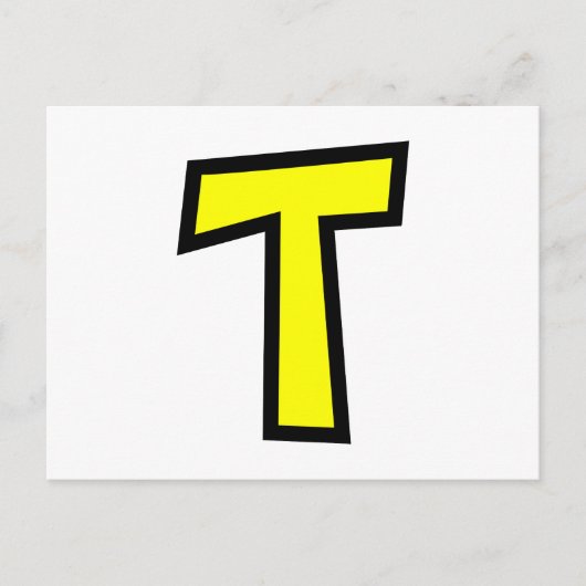 Monogrambrief T Briefkaart (Voorkant)