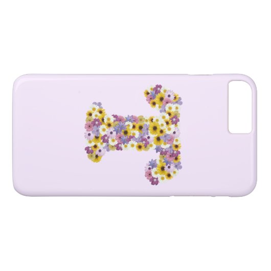 Monogrambrief T Case-Mate iPhone Case (Achterkant (Horizontaal))