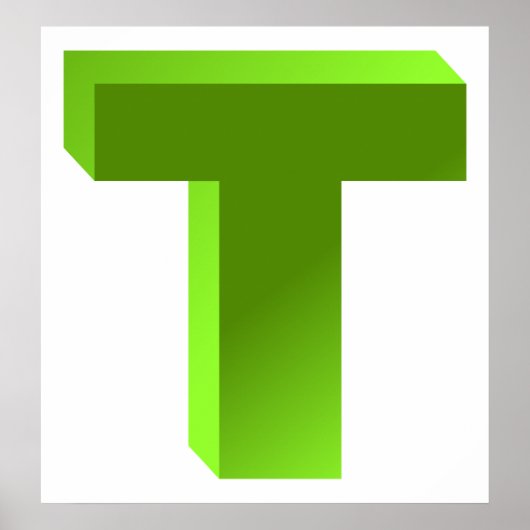 Monogrambrief T Poster (Voorkant)