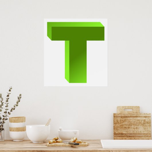 Monogrambrief T Poster (Keuken)